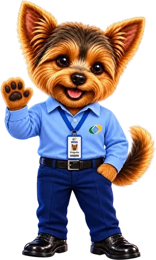 Guiguito com o uniforme do INSS
