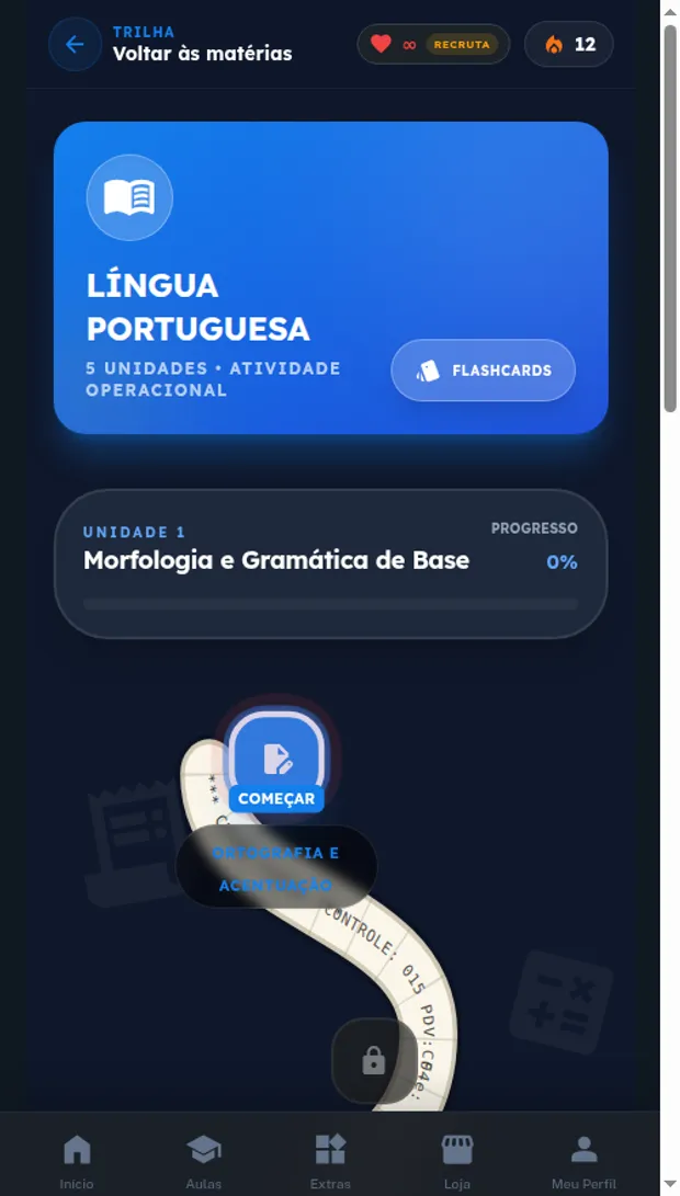 Trilha com unidades e lições do edital